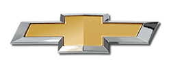 Chevrolet logo in gold and silver.
