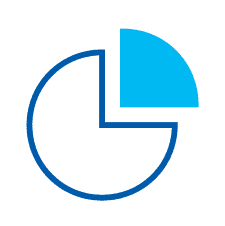 Pie chart icon representing vehicle usage portion