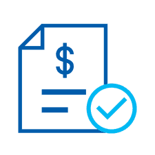 Document with dollar sign and checkmark symbolizing insurance protection